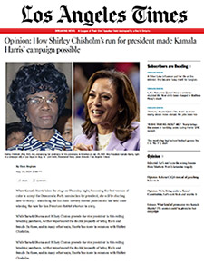 Opinion: How Shirley Chisholm’s run for president made Kamala Harris’ campaign possible