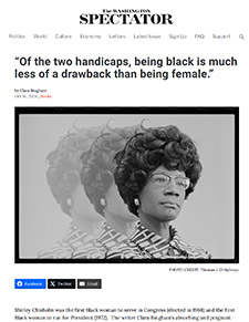 Of the two handicaps, being black is much less of a drawback than being female.